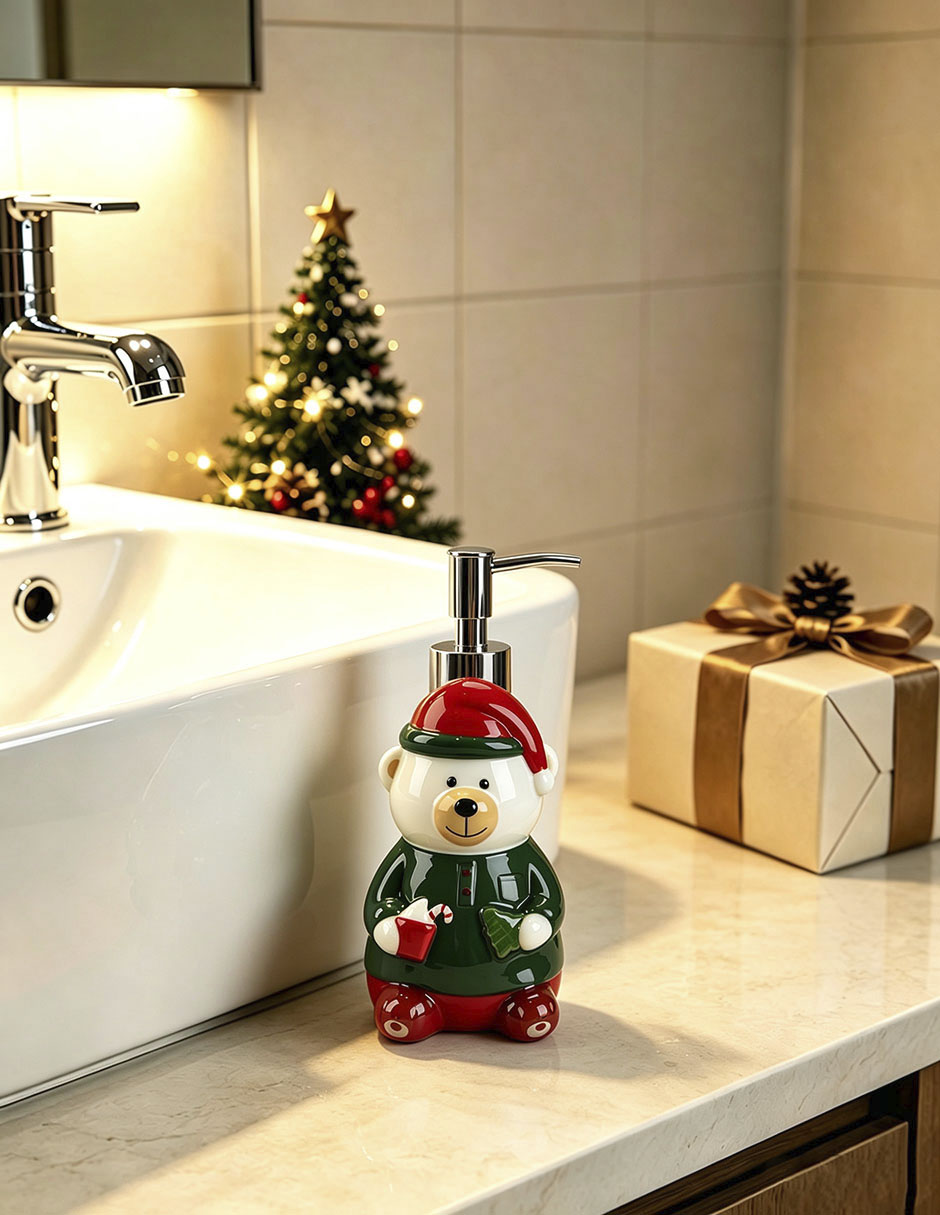Dosificador de jabón Navideño de cerámica 2