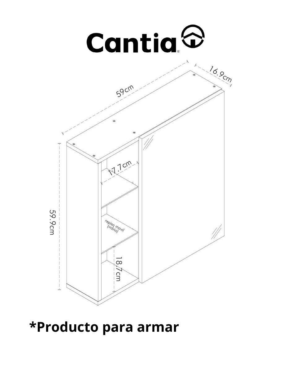 Mueble para baño Cantia MDF