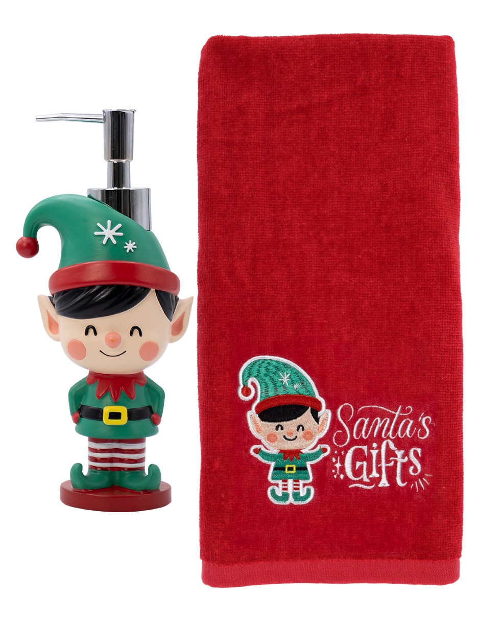 Juego de accesorios para baño Merry Elf de resina 2 piezas Juego de accesorios para baño Merry Elf de resina 2 piezas