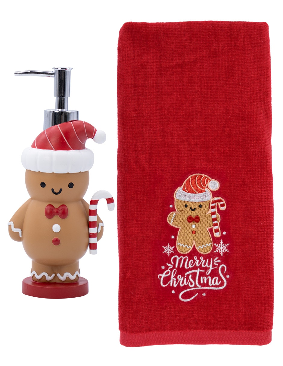 Juego de accesorios para baño Merry Cookie de resina 2 piezas Juego de accesorios para baño Merry Cookie de resina 2 piezas