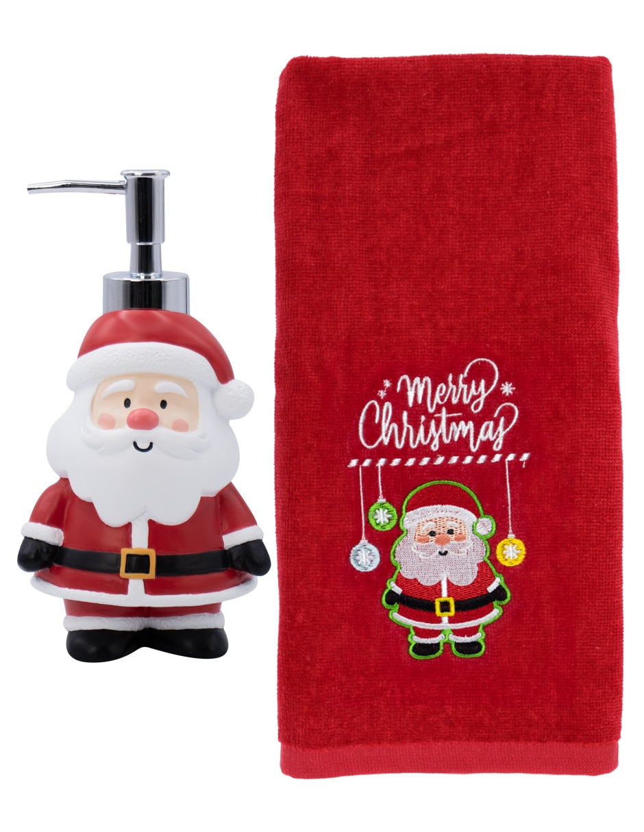 Juego de accesorios para baño Merry Santa de resina 2 piezas Juego de accesorios para baño Merry Santa de resina 2 piezas