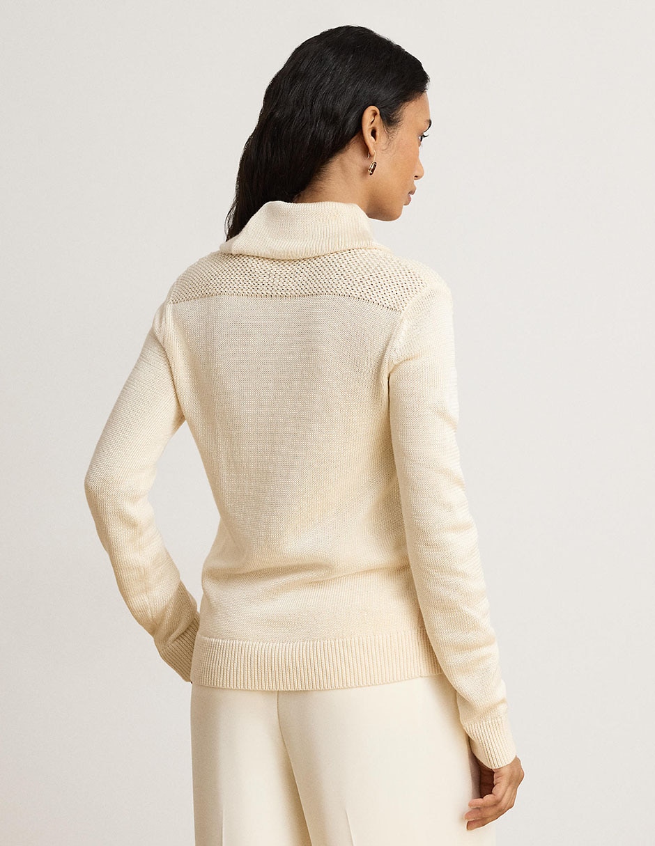 Suéter cuello chal para mujer 2