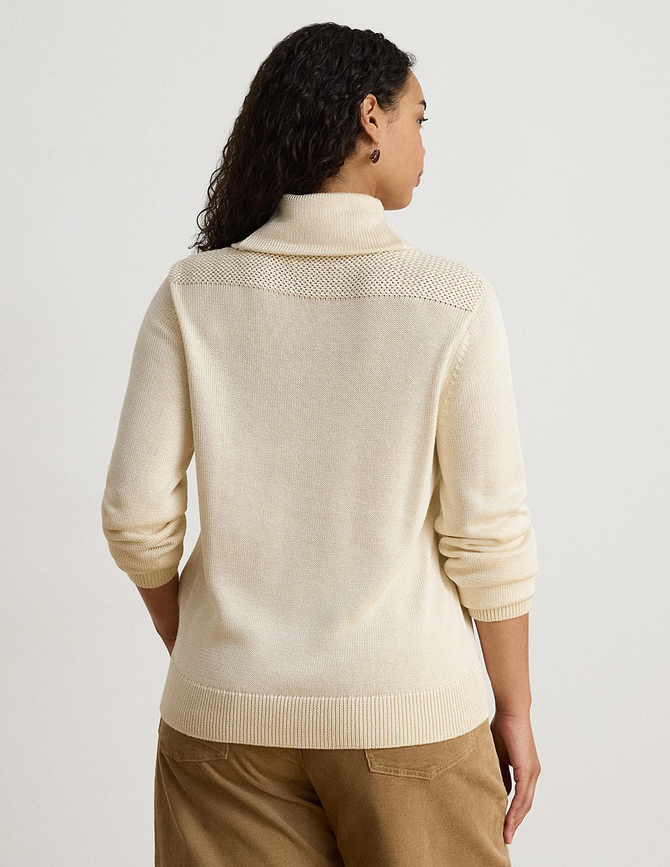 Suéter cuello chal para mujer 6