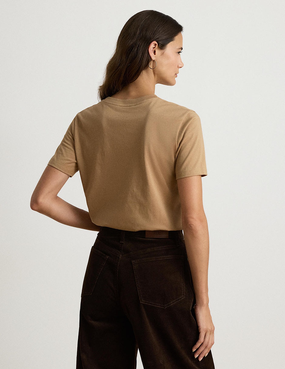 Playera manga corta cuello redondo para mujer 3