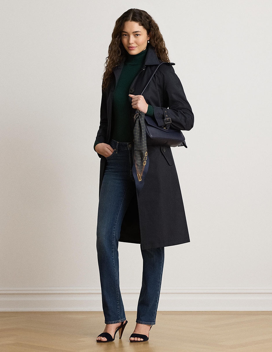 Jeans straight a la cintura para mujer 4