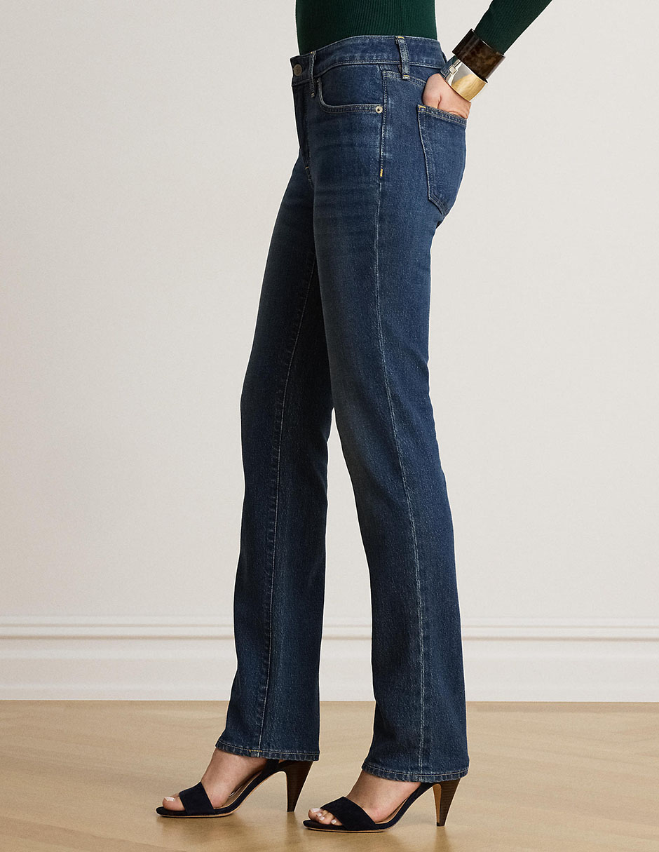 Jeans straight a la cintura para mujer 5