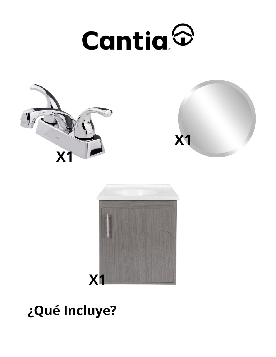 Paquete de baño armable mdf 3