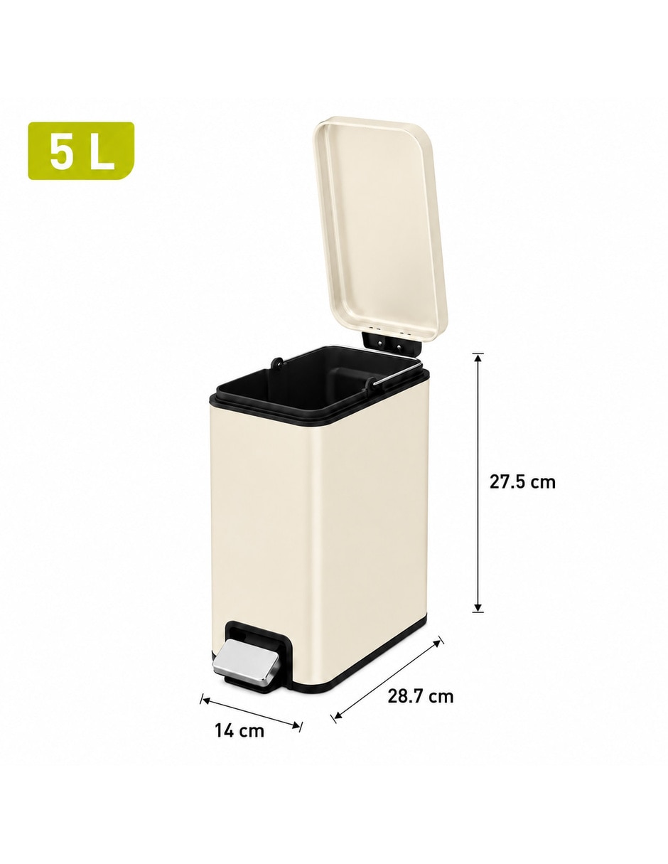 Bote de basura genie slim de acero inoxidable 8