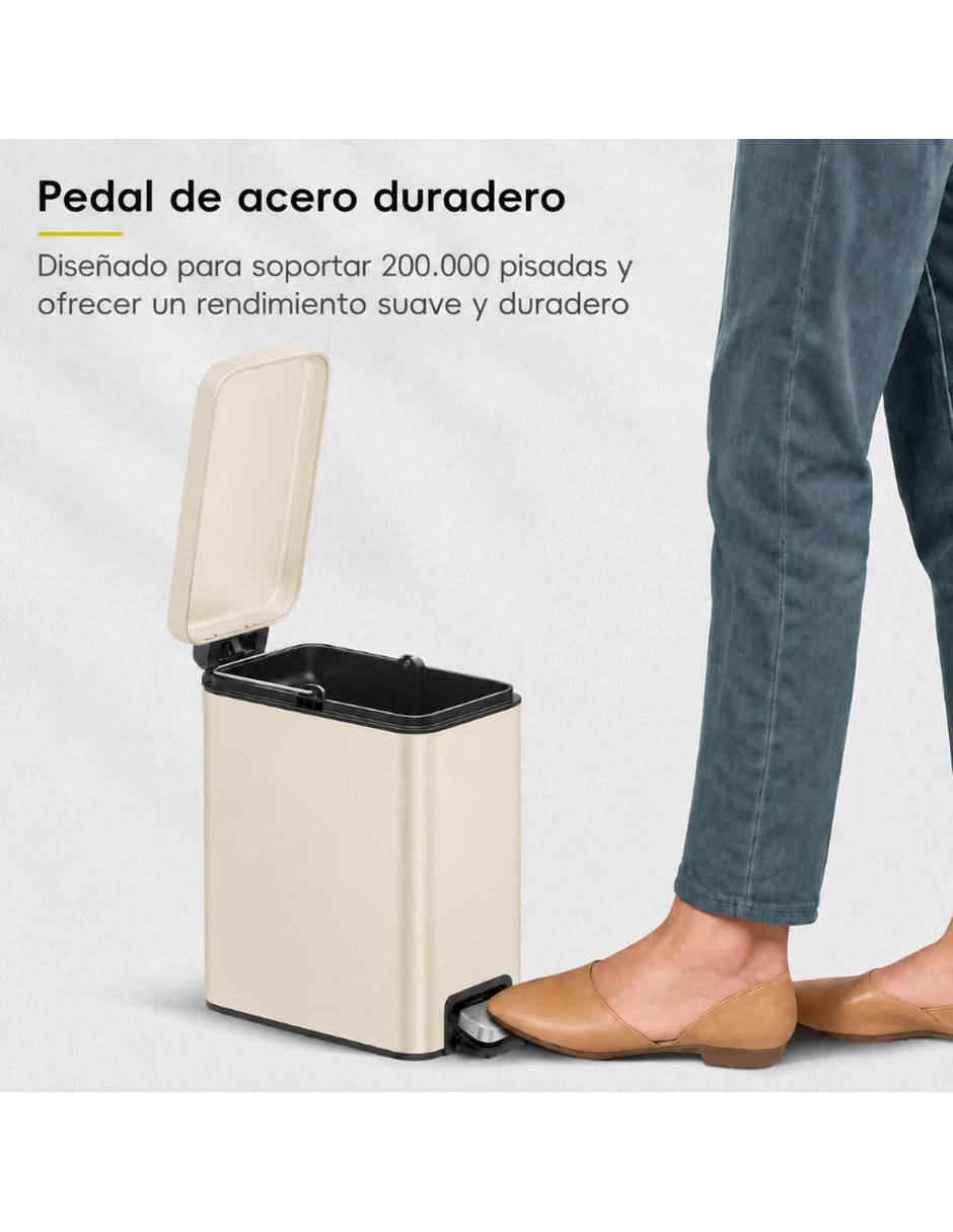 Bote de basura genie slim de acero inoxidable