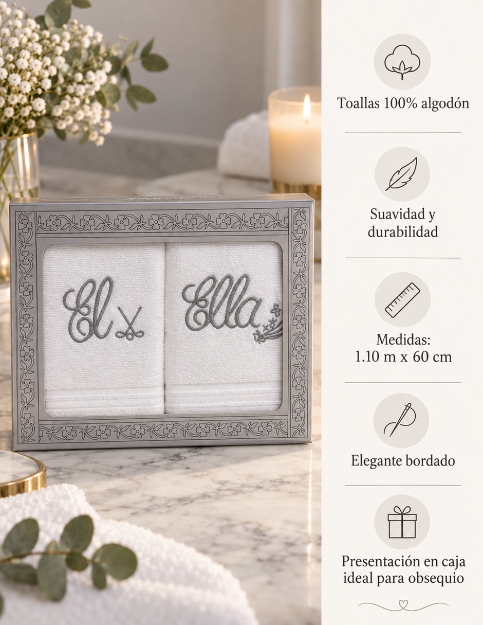 Set toallas de algodón 4