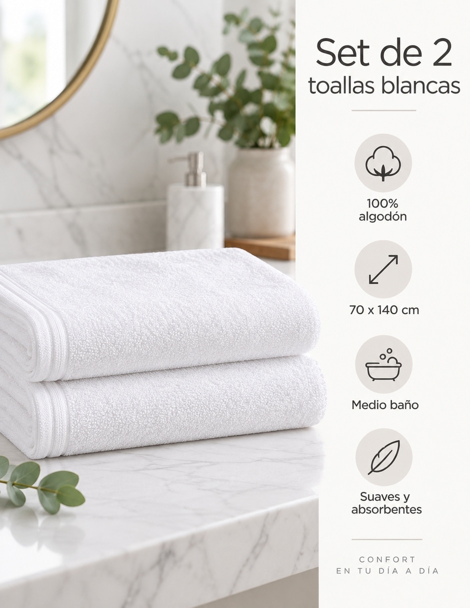 Set toallas de algodón