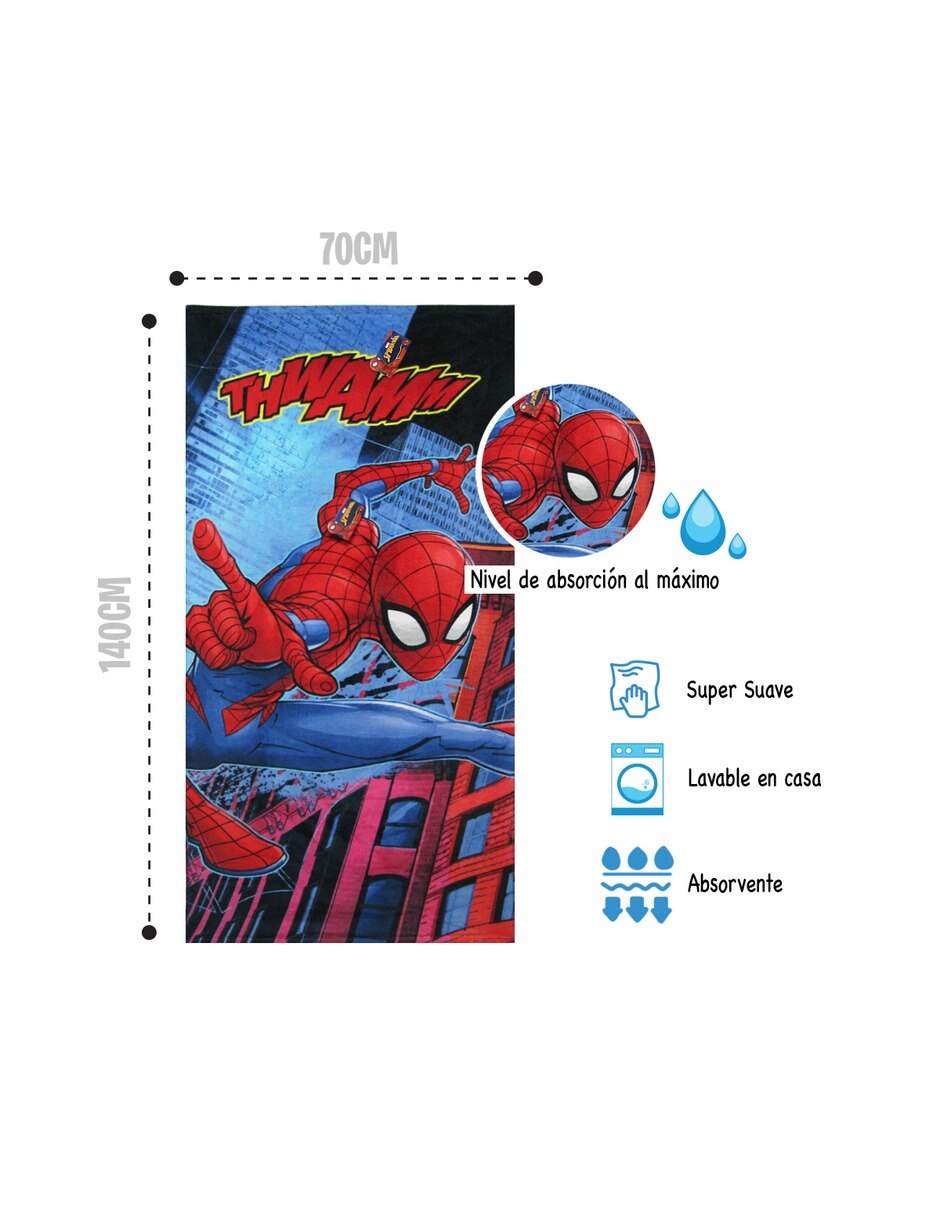 Toalla de baño infantil marvel spiderman 5