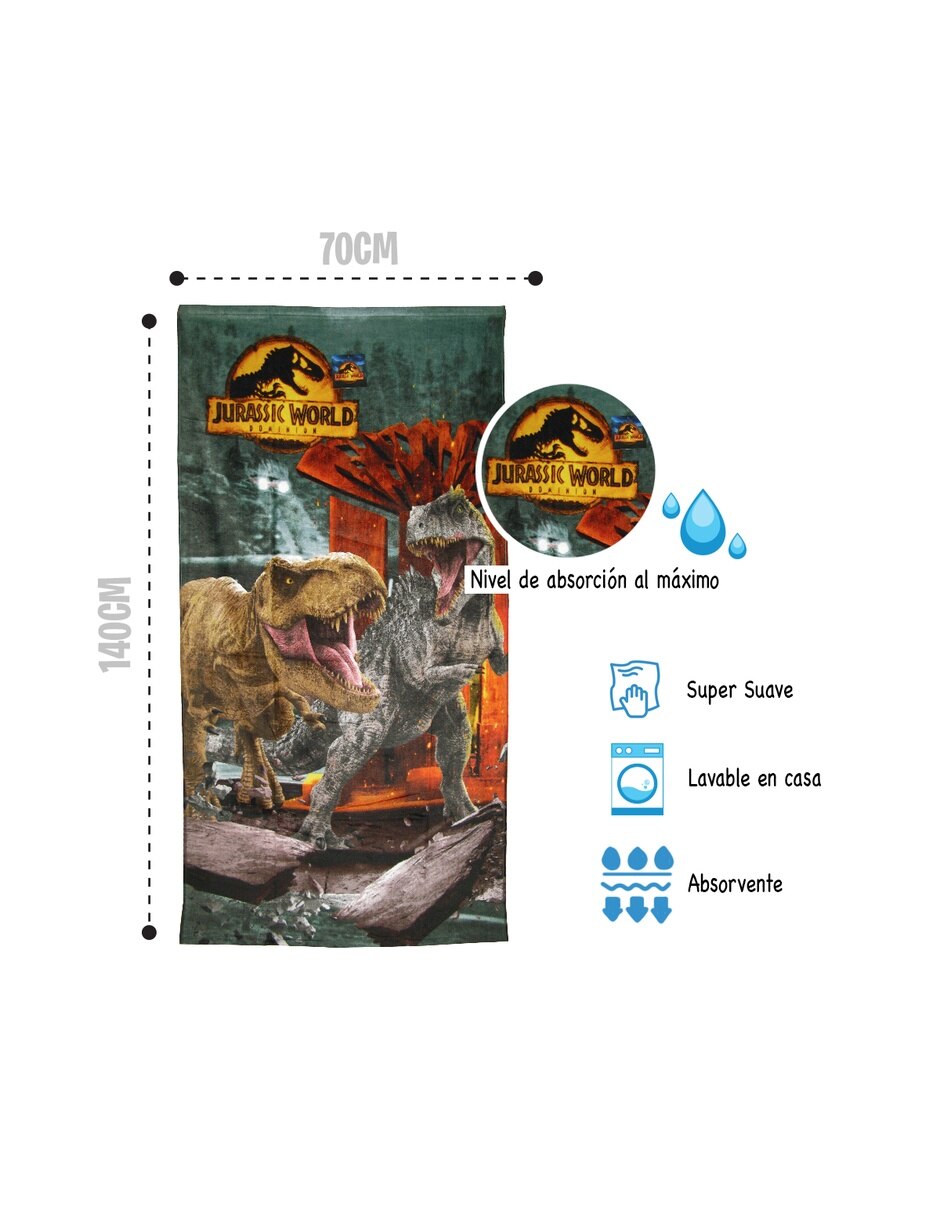 Toalla de baño infantil jurassic park 4
