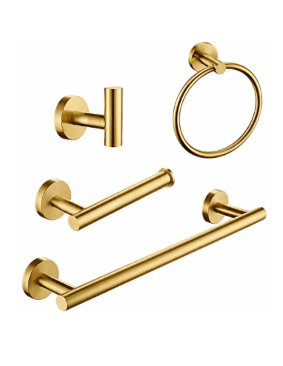 Juego de accesorios para baño de acero inoxidable 4 piezas Juego de accesorios para baño de acero inoxidable 4 piezas