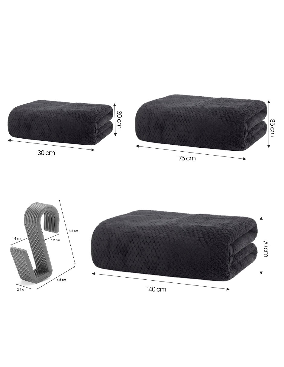 Set toallas No aplica de Microfibra 5