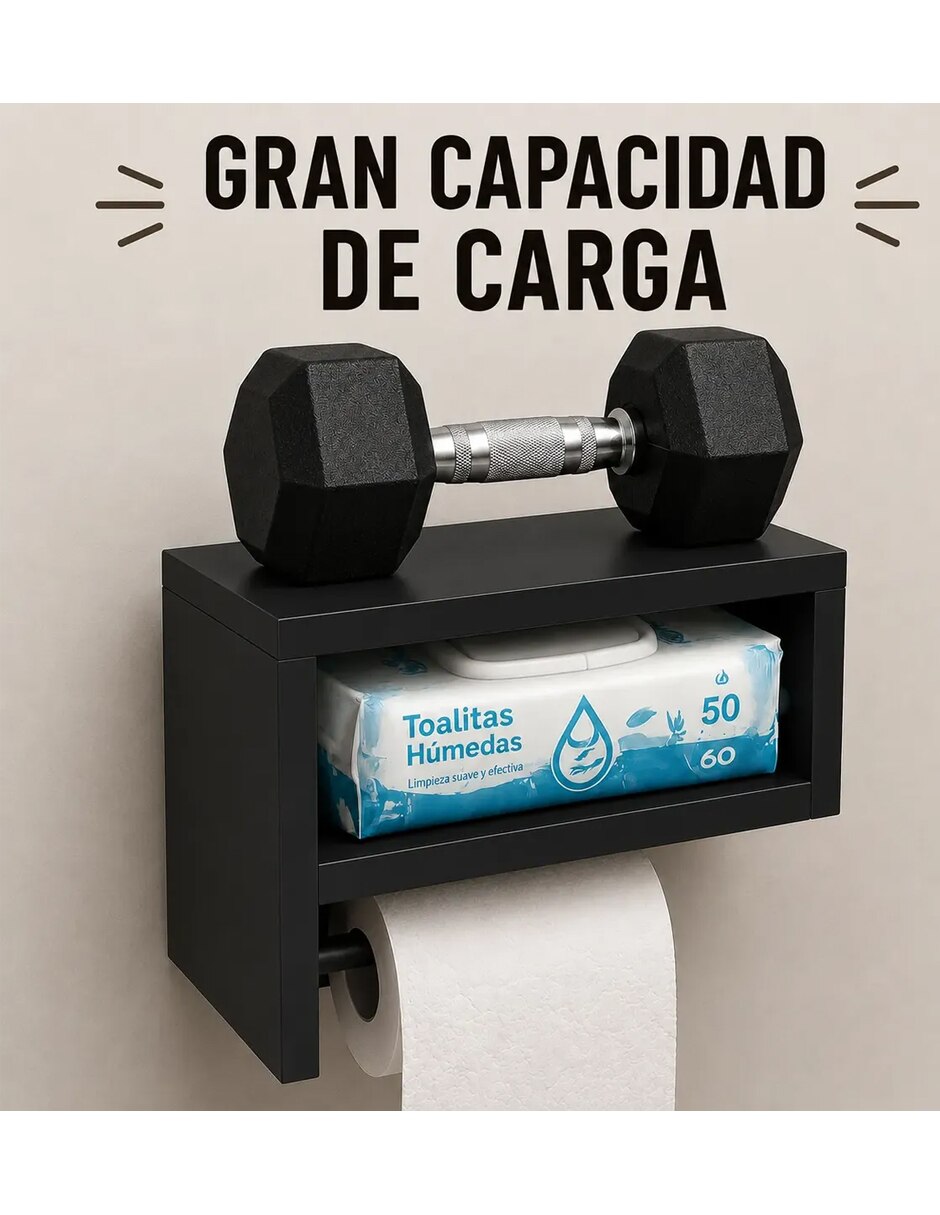 Portarollos de Madera 1 rollo 3