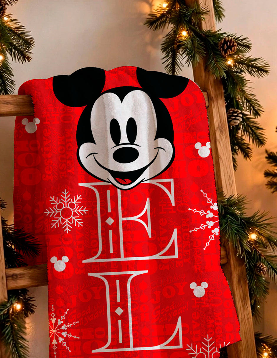 Toalla de baño Premium Noel Navidad Mickey Mouse de Microfibra 6