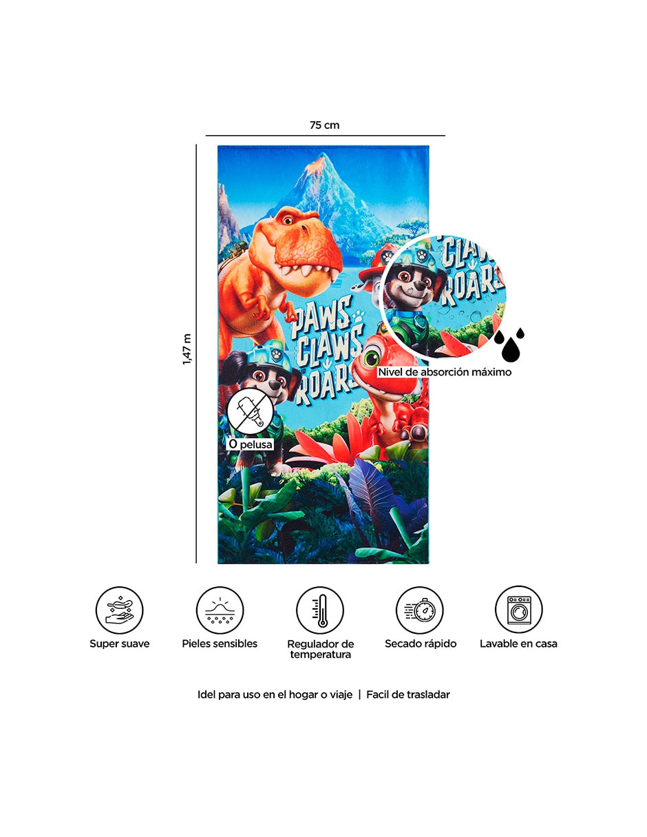 Toalla de baño Premium Rex Paw Patrol de poliéster 8