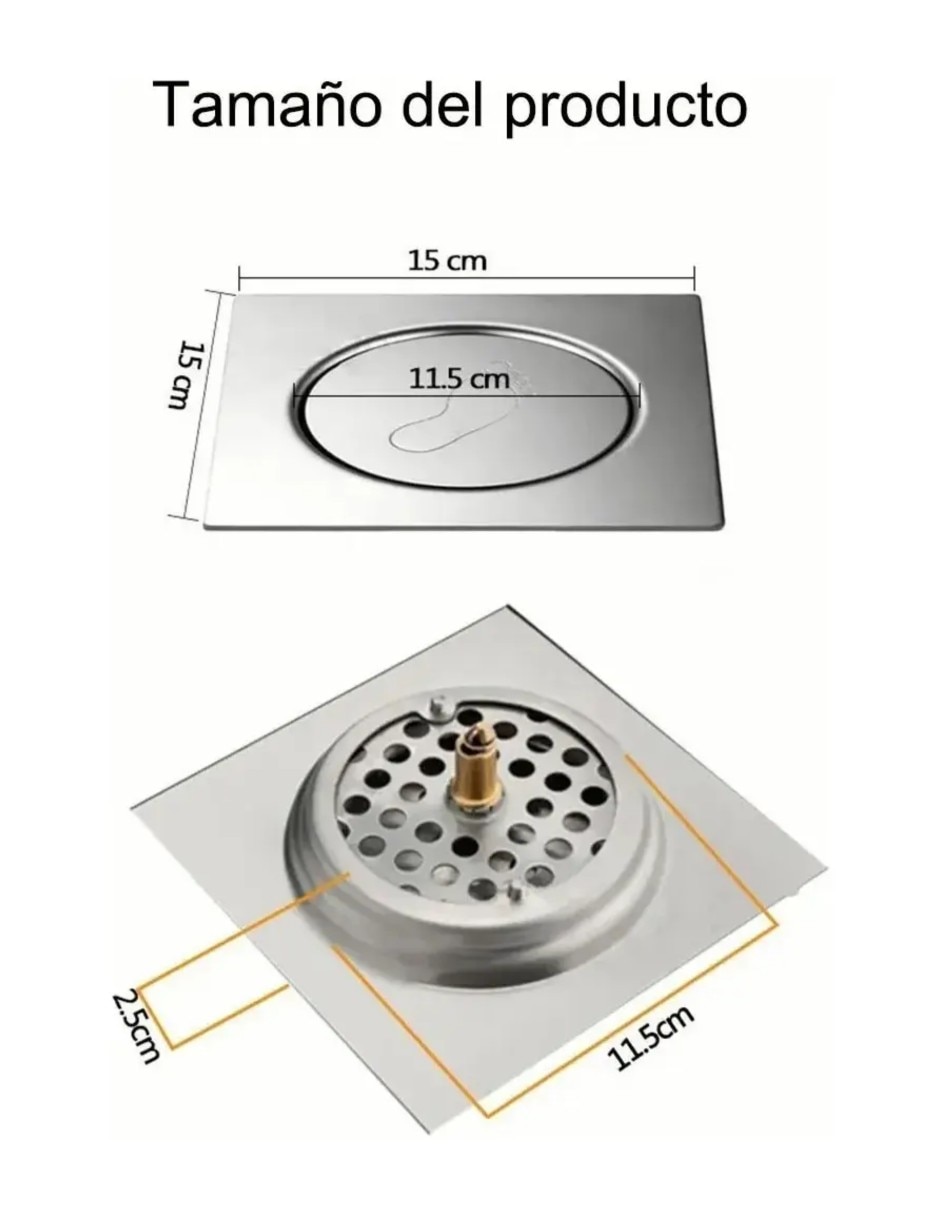 Tapa para coladera de Baño de acrílico 4