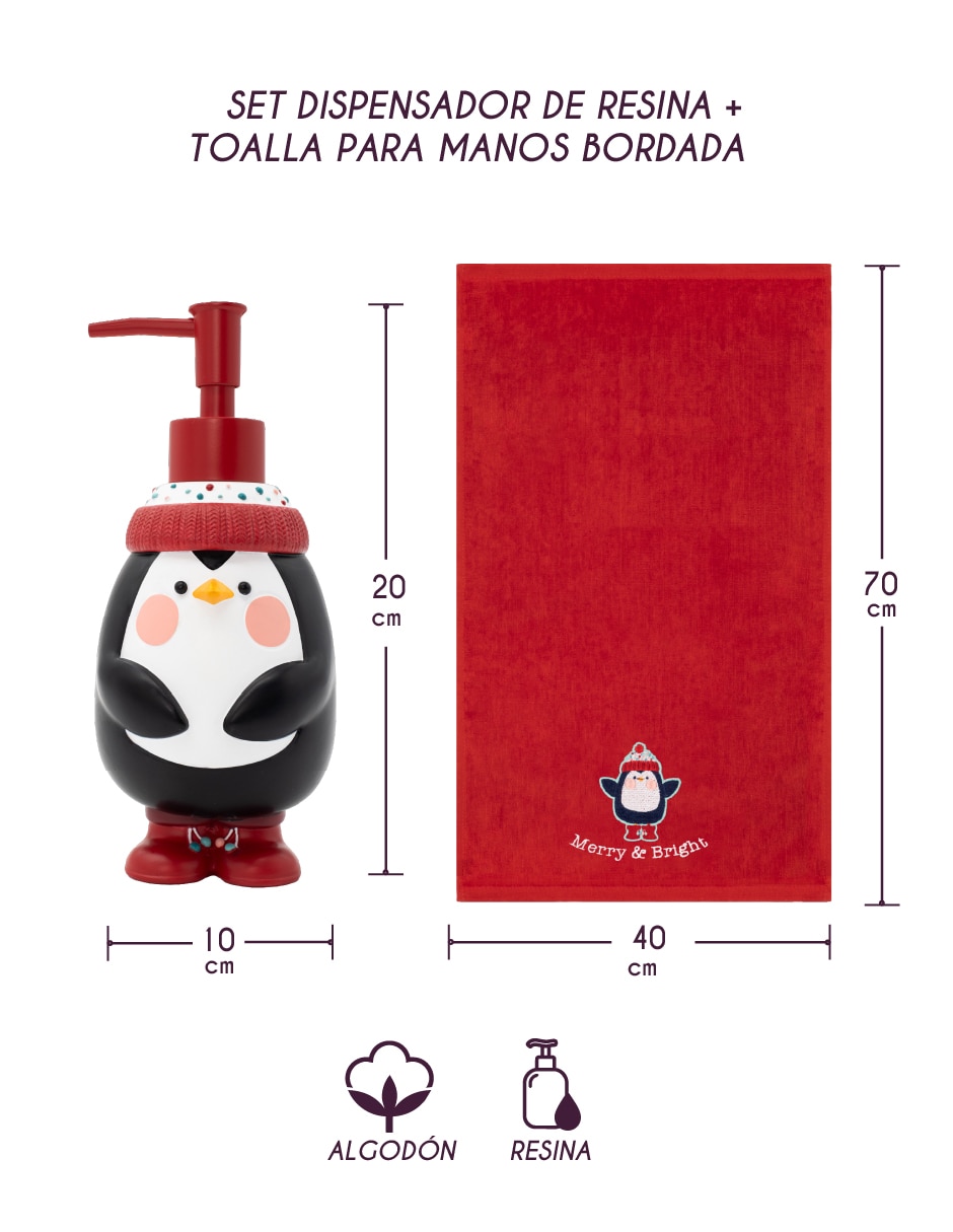 Dosificador jabón de Pingüino de Resina 9