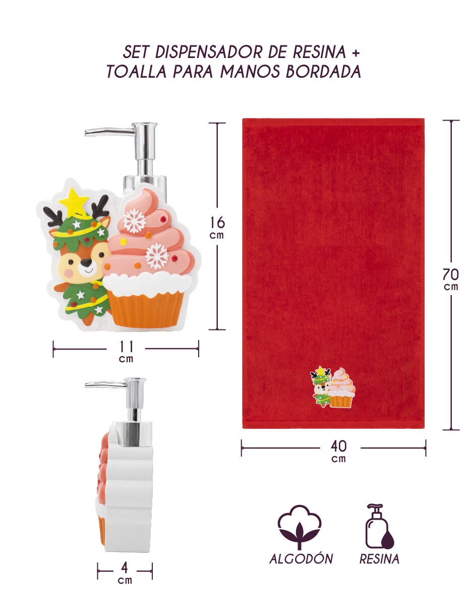 Dosificador jabón de Navidad de Resina 9