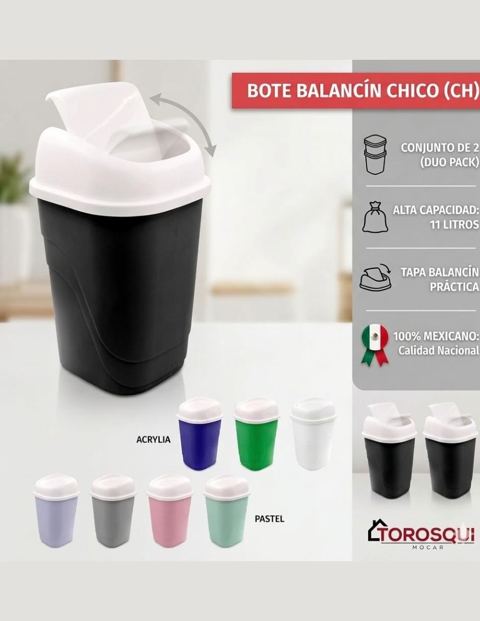 Set botes basura Balancin Chico de Plástico 4