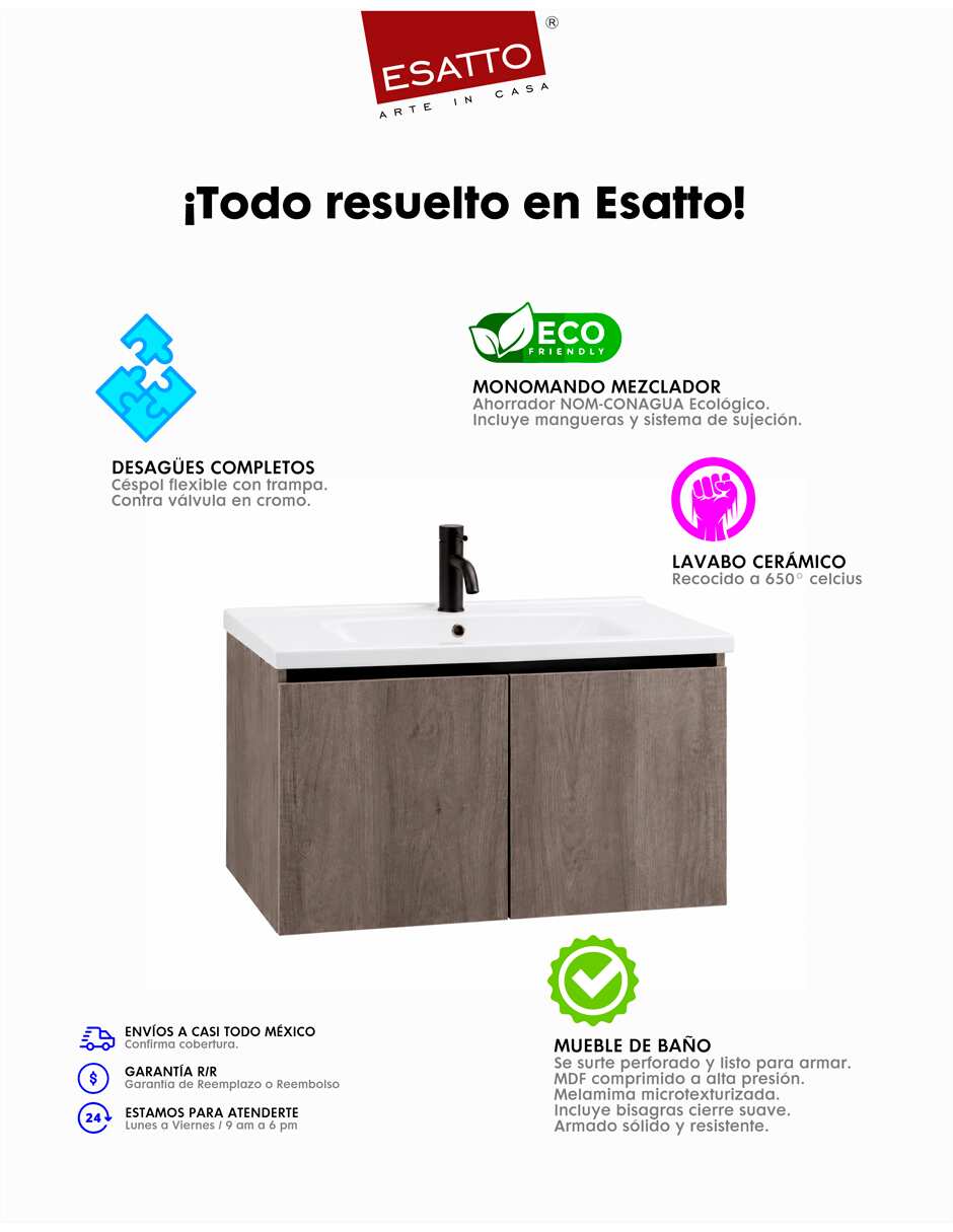 Paquete de baño armable de mdf 10