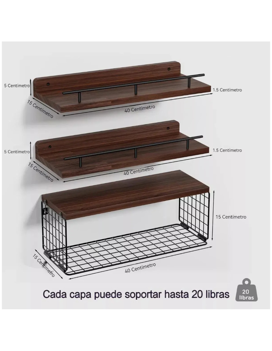 Set de repisas armable 5