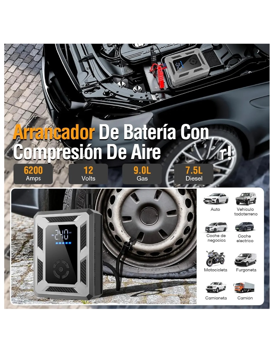 Arrancador compacto para auto arrancador inteligente 3